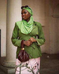 Green and pink suit set