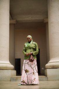 Green and pink suit set