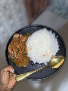 A delicious chicken feet recipe served with hot white rice