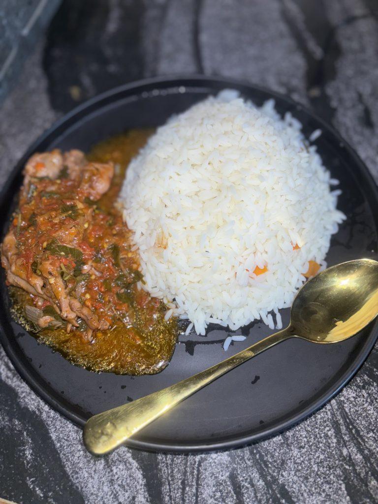 A delicious chicken feet recipe served with hot white rice