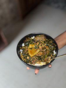 Rich and packed ugwu vegetable sauce