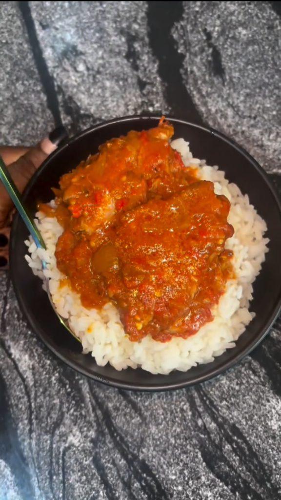 authentic nigerian turkey sauce and rice